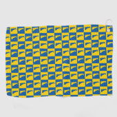 Delaware US State Blue Yellow Gold Pattern Golfhanddoek (Horizontaal)