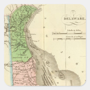 Delaware US Vierkante Sticker