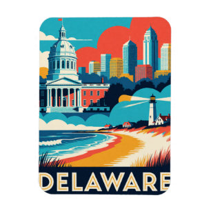 Delaware USA Atlantische Stranden Koloniale Geschi Magneet