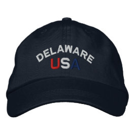 Delaware USA geborduurd Navy Pet