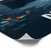 Delaware USA  Illustratie Reizen Poster (Hoek)