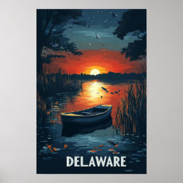 Delaware USA Illustratie Reizen Poster