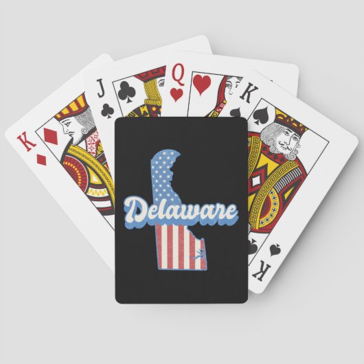 Delaware USA Kaart Amerikaanse vlag (Achterkant)