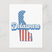 Delaware USA Kaart Amerikaanse vlag (Voorkant)