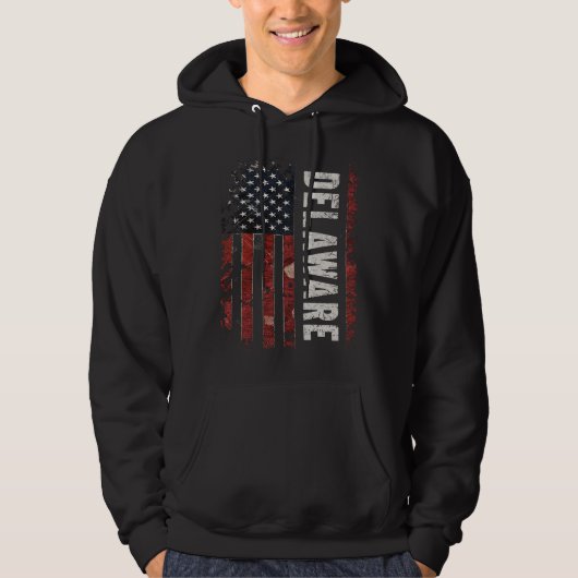 Delaware USA vlag Hoodie (Voorkant)