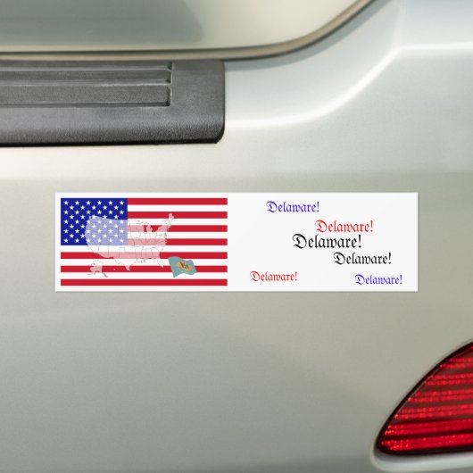 Delaware, Verenigde Staten Bumpersticker (Op auto)