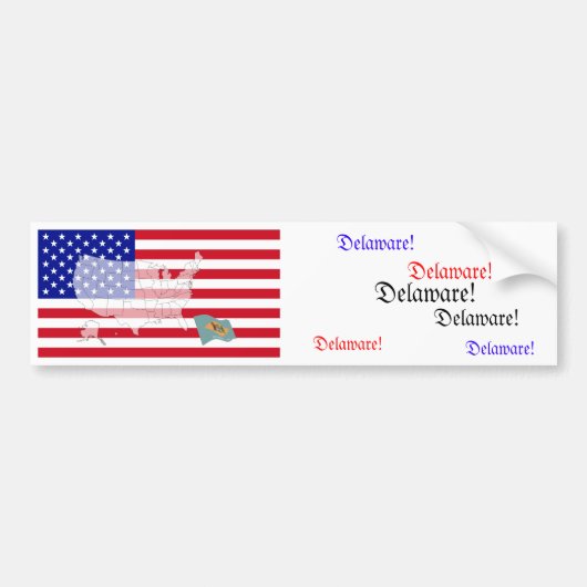 Delaware, Verenigde Staten Bumpersticker (Voorkant)