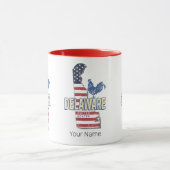 Delaware Verenigde Staten Retro State Kaart Veren Mok (Midden)