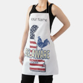 Delaware Verenigde Staten Retro State Kaart  Veren Schort (Insitu)