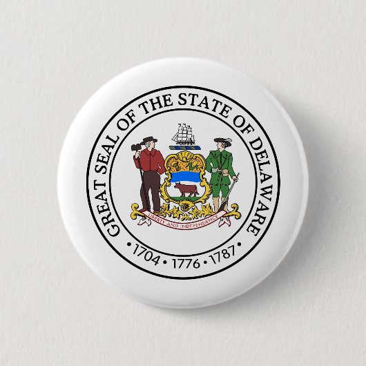 Delaware, Verenigde Staten Ronde Button 5,7 Cm (Voorkant)