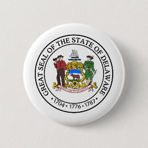 Delaware, Verenigde Staten Ronde Button 5,7 Cm
