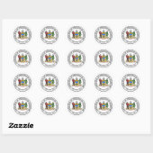 Delaware, Verenigde Staten Ronde Sticker (Vel)