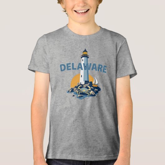 Delaware, Verenigde Staten Tri-Blend Shirt (Voorkant)