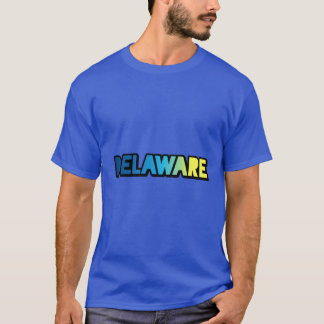 Delaware verloop van blauw naar geel t-shirt