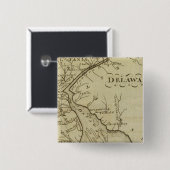 Delaware Vierkante Button 5,1 Cm (Voorkant /achterkant)