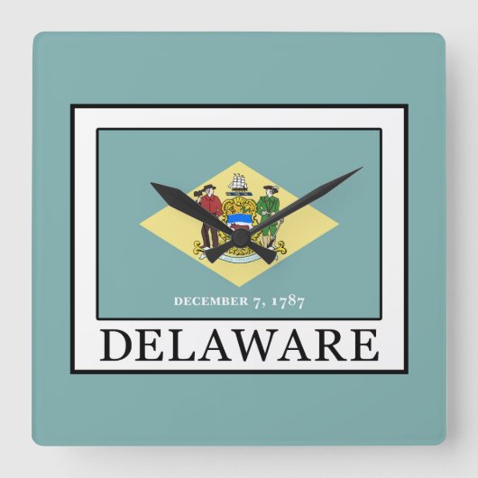 Delaware Vierkante Klok (Voorkant)