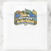 Delaware vierkante sticker (Tas)