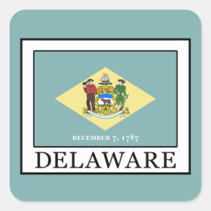 Delaware Vierkante Sticker