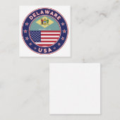 Delaware Vierkante Visitekaartje (Voorkant / Achterkant)