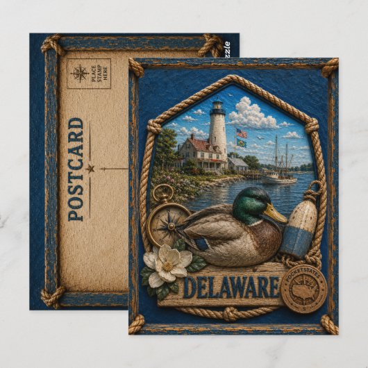 Delaware Vintage Reis Briefkaart (Voorkant / Achterkant)