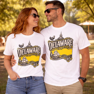 Delaware Vintage Staat Grafische T-shirt