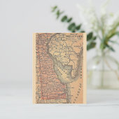 Delaware Vintage Staatskaart  Briefkaart (Staand voorkant)