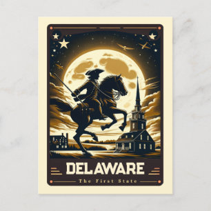 Delaware   Vintage van patriottische spirit Briefkaart