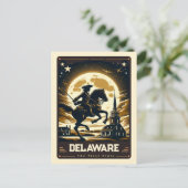 Delaware | Vintage van patriottische spirit Briefkaart (Staand voorkant)