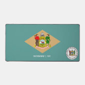 Delaware vlag-embleem bureaumat (Voorkant)