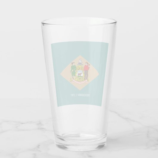 Delaware vlag glas (Achterkant)