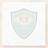 Delaware vlag glazen onderzetter (Achterkant)
