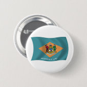 Delaware Vlag Knop Ronde Button 5,7 Cm (Voorkant /achterkant)