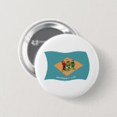 Delaware Vlag Knop Ronde Button 5,7 Cm (Voorkant /achterkant)