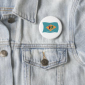 Delaware Vlag Knop Ronde Button 5,7 Cm (In situ)
