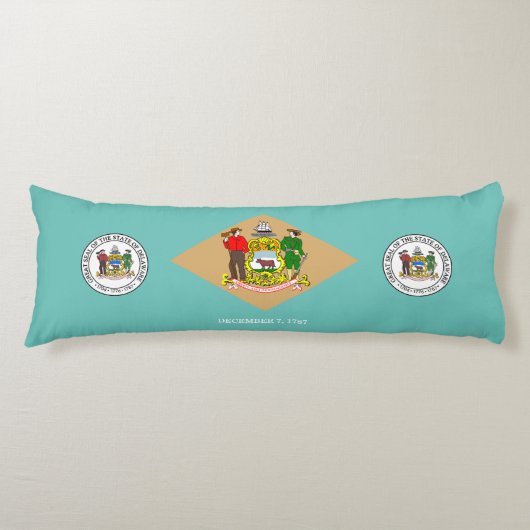 Delaware vlag lichaamskussen (Voorkant)