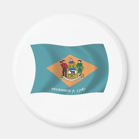 Delaware Vlag Magneet (Voorkant)