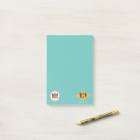 Delaware vlag post-it® notes (Op bureau)