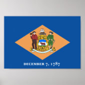 Delaware vlag poster (Voorkant)