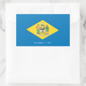 Delaware vlag rechthoekige sticker (Tas)