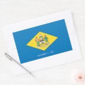 Delaware vlag rechthoekige sticker (Envelop)