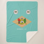 Delaware vlag sherpa deken (Voorkant)