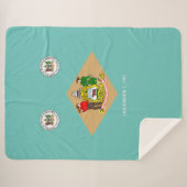 Delaware vlag sherpa deken (Voorkant (horizontaal))