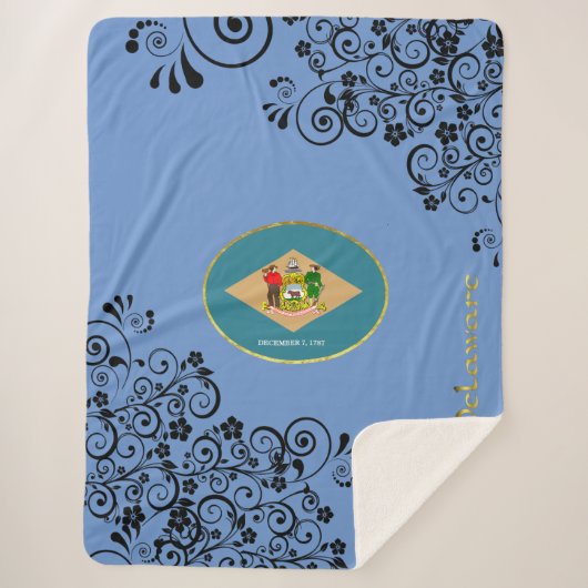 Delaware vlag sherpa deken (Voorkant)