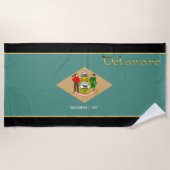 Delaware vlag strandlaken (Voorkant)