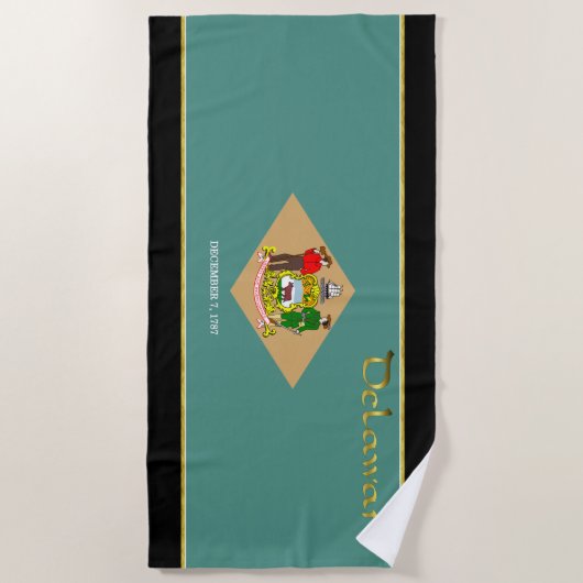 Delaware vlag strandlaken (Voorkant)