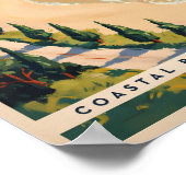 Delaware Vuurtoren Illustratie Reis Kunst Retro Poster (Hoek)