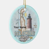 Delaware Vuurtoren Keramisch Ornament (Rechts)