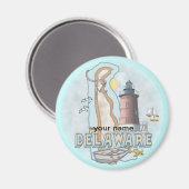 Delaware Vuurtoren magneet (Voorkant / Achterkant)