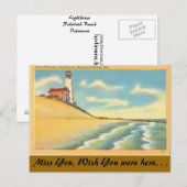 Delaware, vuurtoren, Rehoboth Beach Briefkaart (Voorkant / Achterkant)