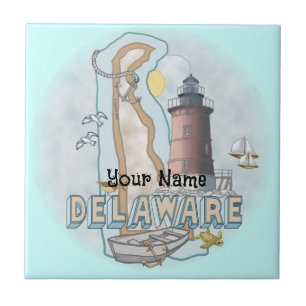 Delaware-vuurtoren-tegel Tegeltje